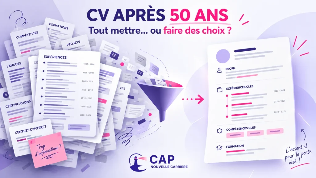 CV après 50 ans : sélectionner les expériences pertinentes pour le poste visé